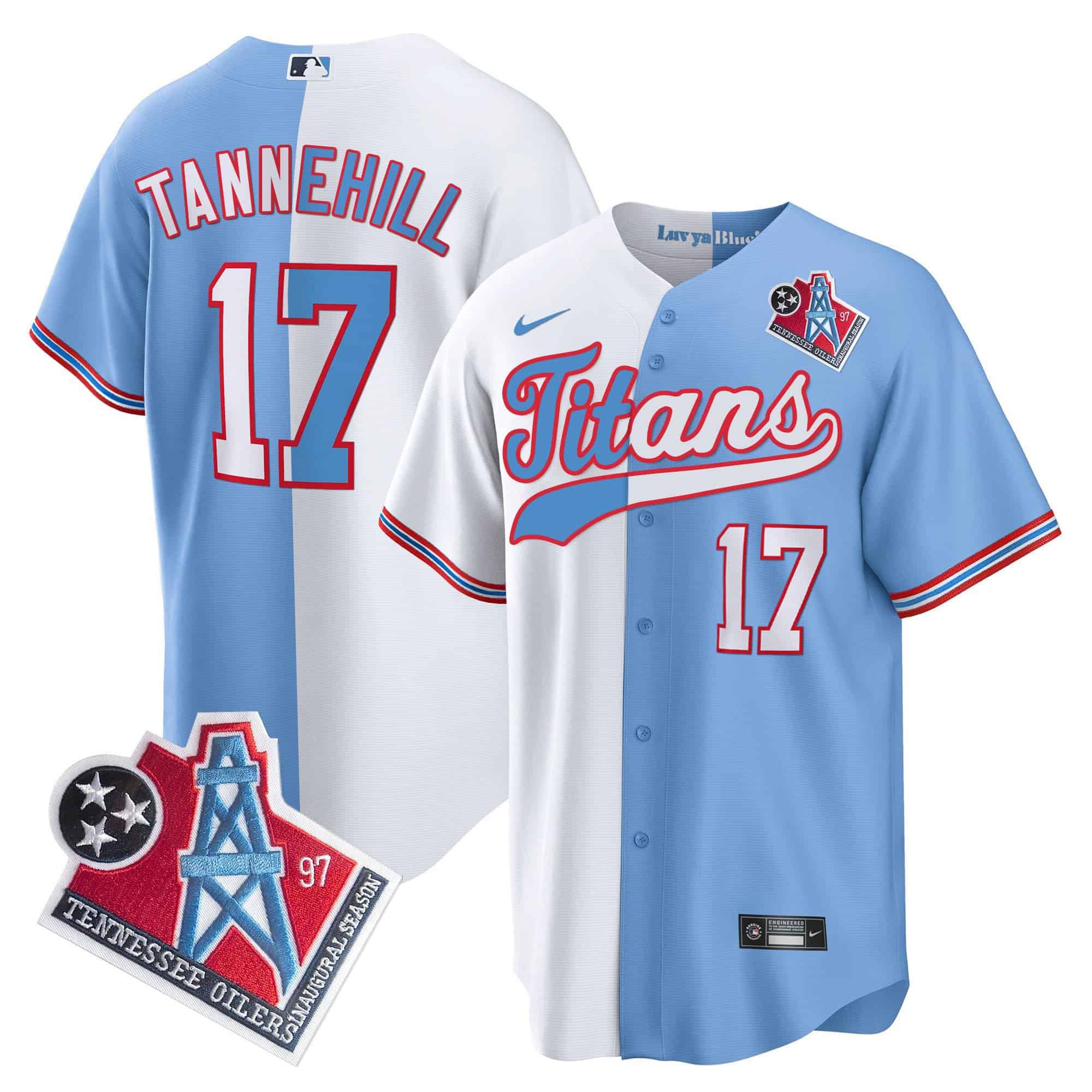 Men Tennessee Titans #17 Tannehill Light Blue with white Nike 1997 Throwback Limited Cool Base NFL Jersey->indianapolis colts->NFL Jersey